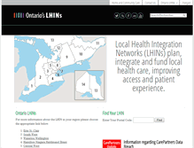 Tablet Screenshot of lhins.on.ca